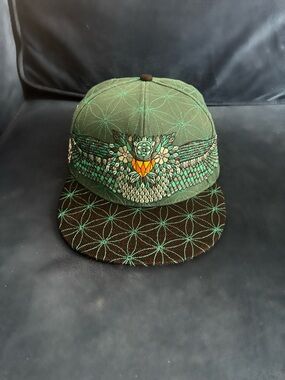 Electric Forest Grassroots Strapback Hat Green Owl